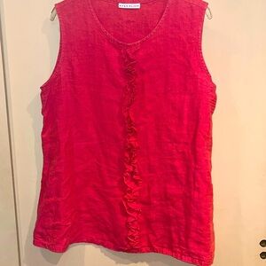 Bryn Walker size large red / orange Linen tank